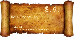 Rau Izabella névjegykártya